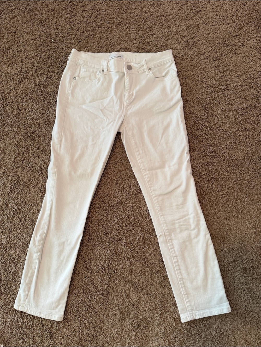 LOFT White Skinny Crop Jeans - Classic 5-Pocket
